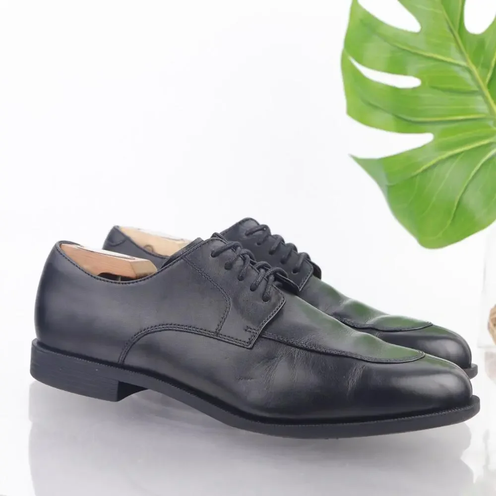 Cole Haan Mens Oxfords Size 10 M Black Leather Split Apron Toe Derby Dress Shoes